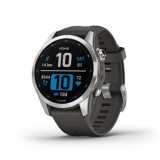 Garmin GM-010-02539-05 fēnix 7S Multisport GPS Watch (42mm) (Silver w/ Graphite)